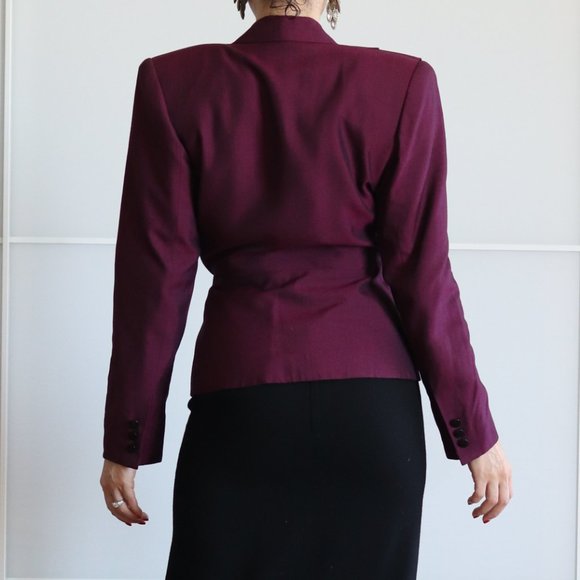 Vintage 80s Power Blazer Purple by Stirling Cooper - Picture 7 of 11